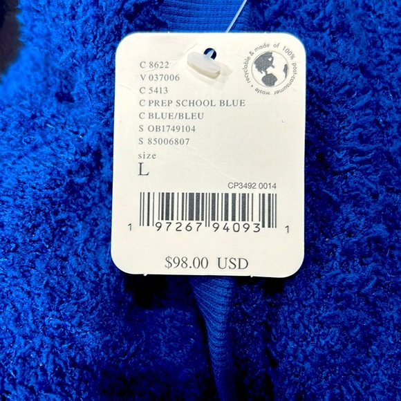 NWT Free People Movement SZ M OR L blue/black terry joggers w/drawstring waist. - Picture 9 of 10